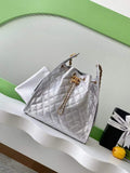 Chanel 25 medium handbag, AS5311 grained calfskin silver