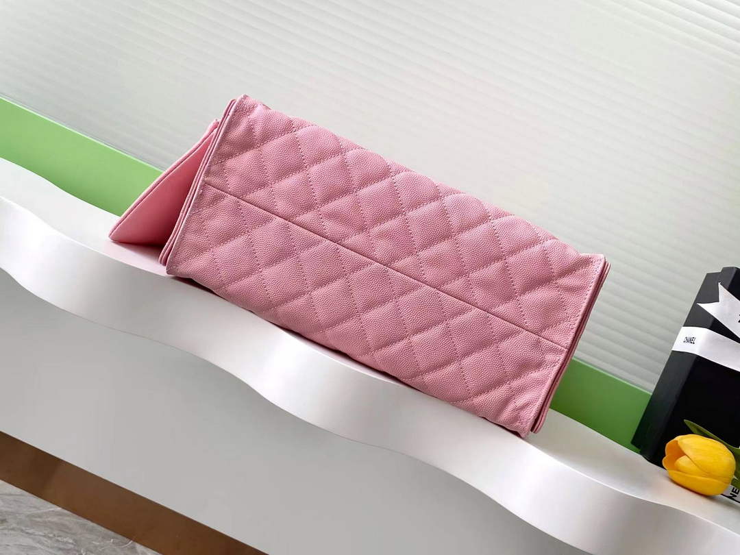 Chanel 25 medium handbag, AS5311 grained calfskin pink