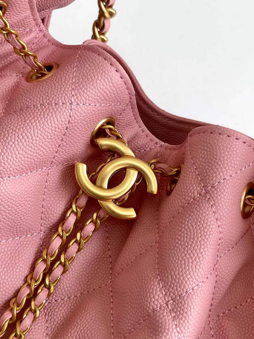 Chanel 25 medium handbag, AS5311 grained calfskin pink