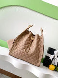 Chanel 25 medium handbag, AS5311 grained calfskin brown