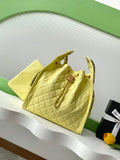 Chanel 25 medium handbag, AS5311 grained calfskin yellow