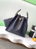 Chanel 25 Medium Hobo Bag, AS5311 Grained Calfskin Navy