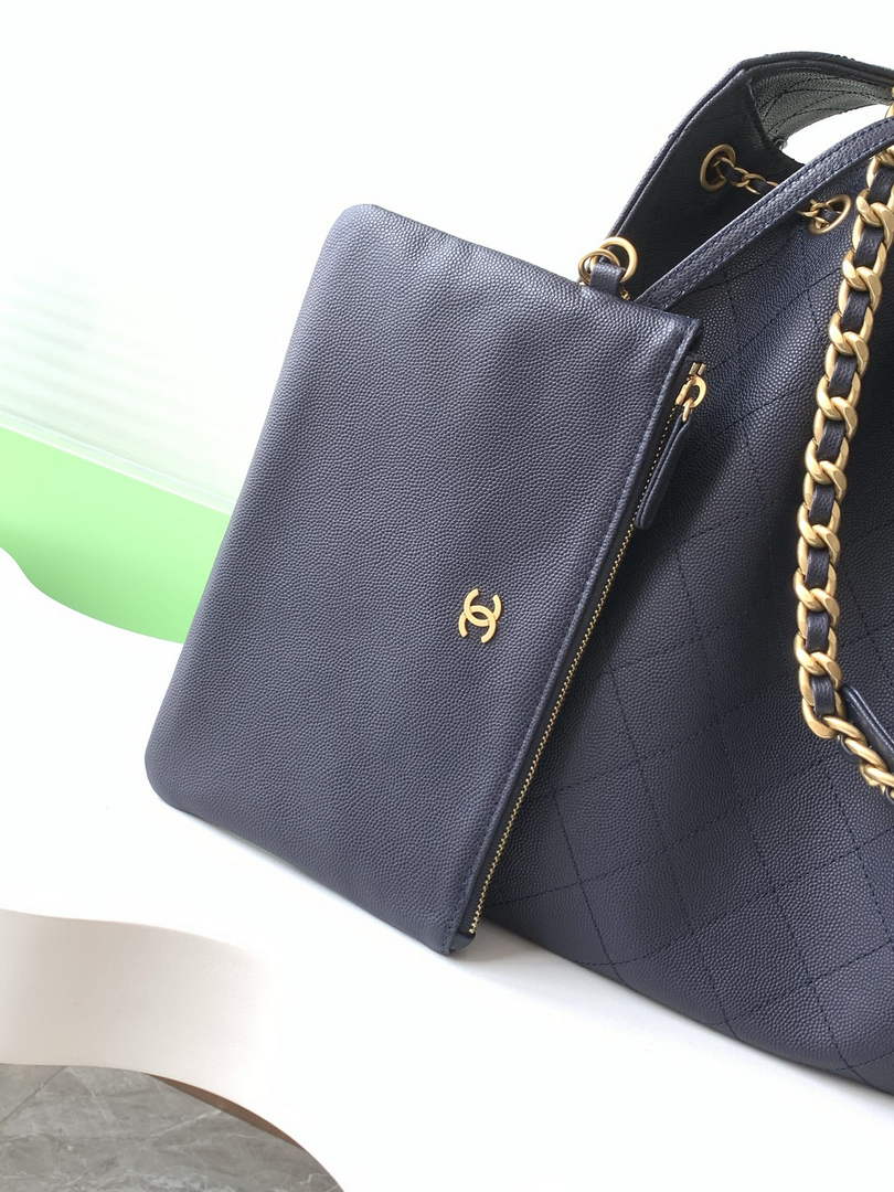 Chanel 25 Medium Hobo Bag, AS5311 Grained Calfskin Navy