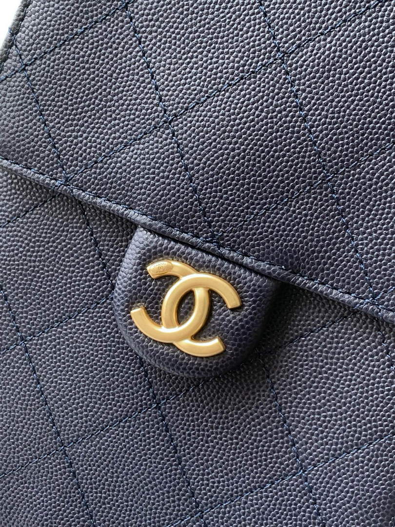 Chanel 25 Medium Hobo Bag, AS5311 Grained Calfskin Navy