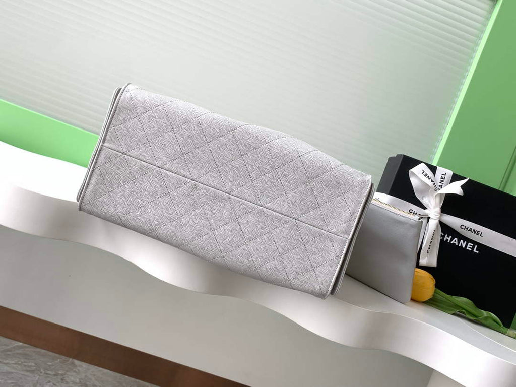Chanel 25 Medium Hobo Bag, AS5311 Grained Calfskin Gray