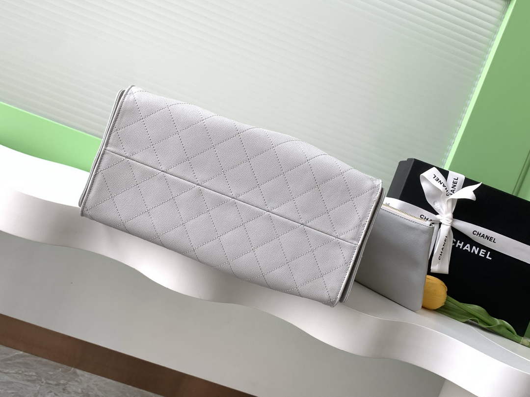 Chanel 25 Medium Hobo Bag, AS5311 Grained Calfskin Gray