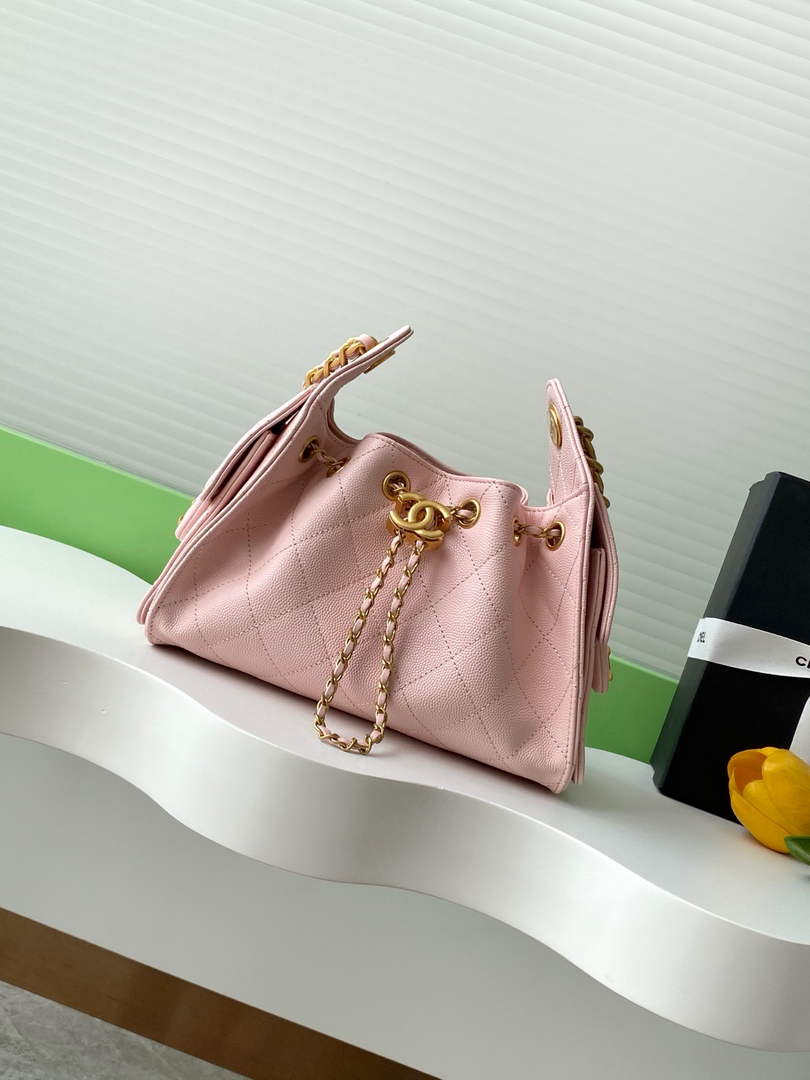 Chanel 25 Mini Handbag AS5631 - Pink Grained Calfskin