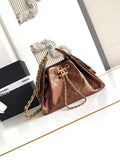 Chanel 25 Mini Handbag AS5631 - Bronze Grained Calfskin
