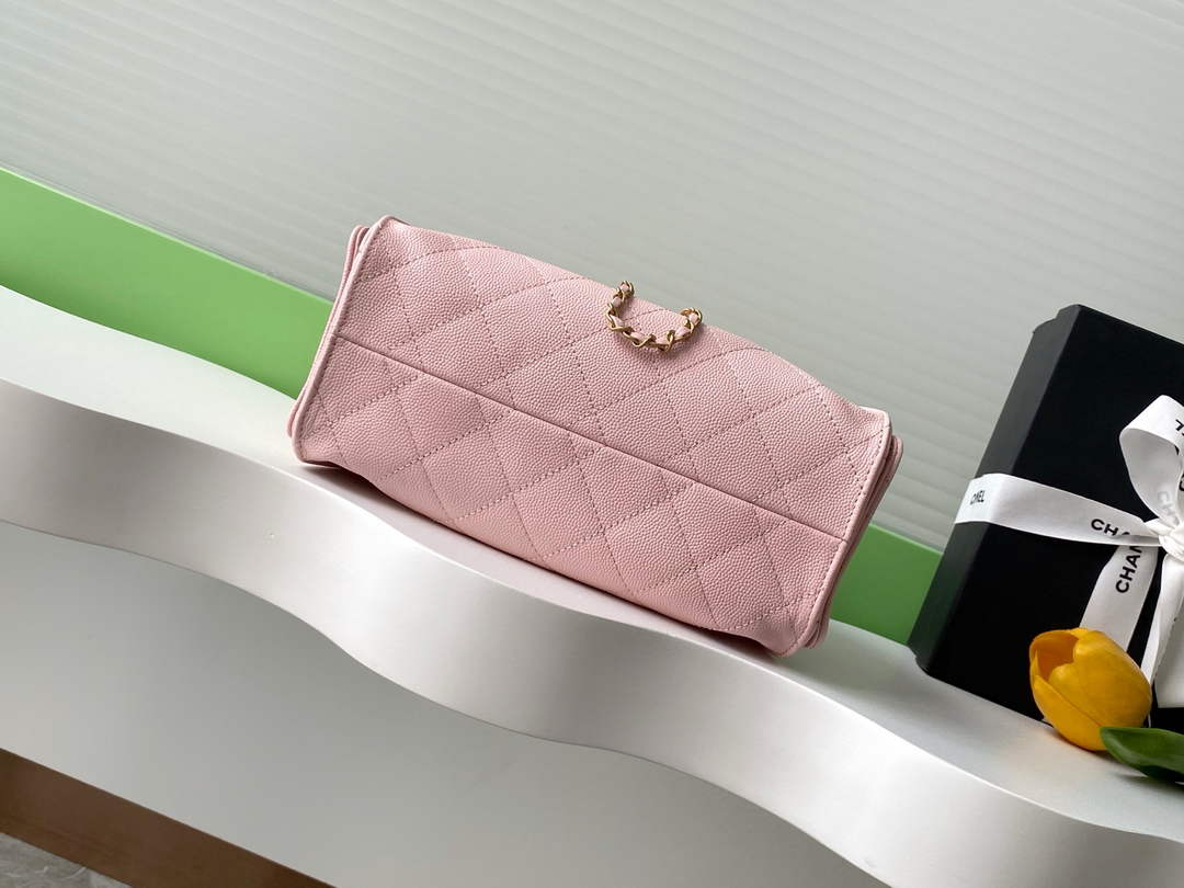 Chanel 25 Mini Handbag AS5631 - Pink Grained Calfskin
