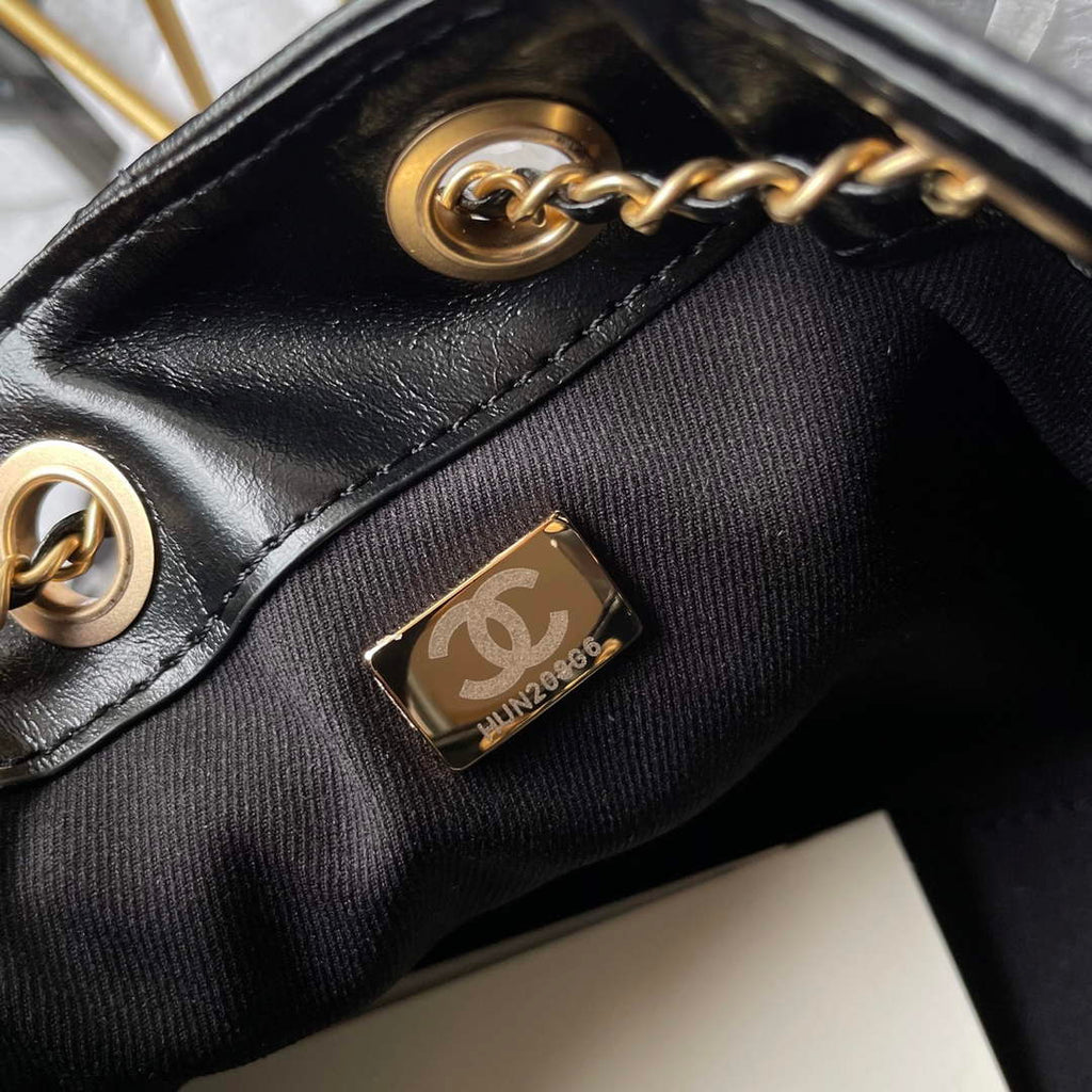 Chanel 25 Mini Handbag AS5631 - Black Calfskin Leather