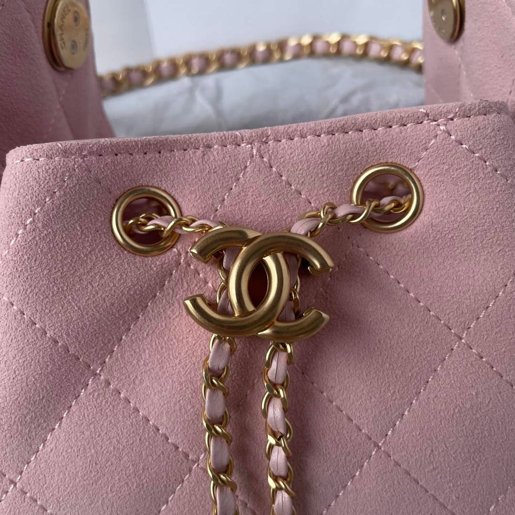 Chanel 25 Mini Handbag AS5631 - Pink Suede Calfskin