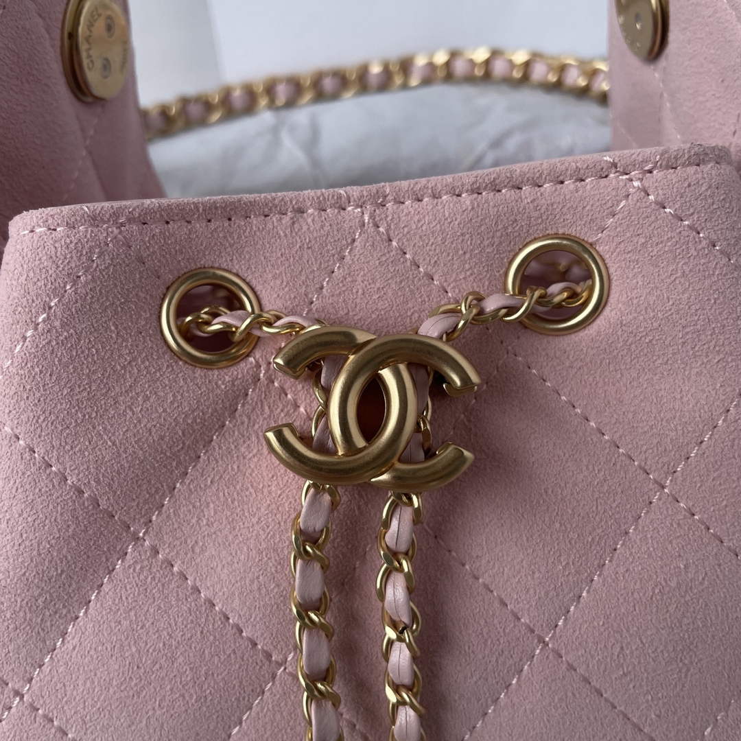 Chanel 25 Mini Handbag AS5631 - Pink Suede Calfskin