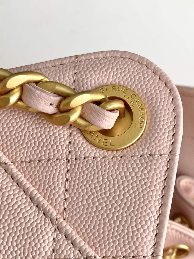 Chanel 25 Mini Handbag AS5631 - Pink Grained Calfskin