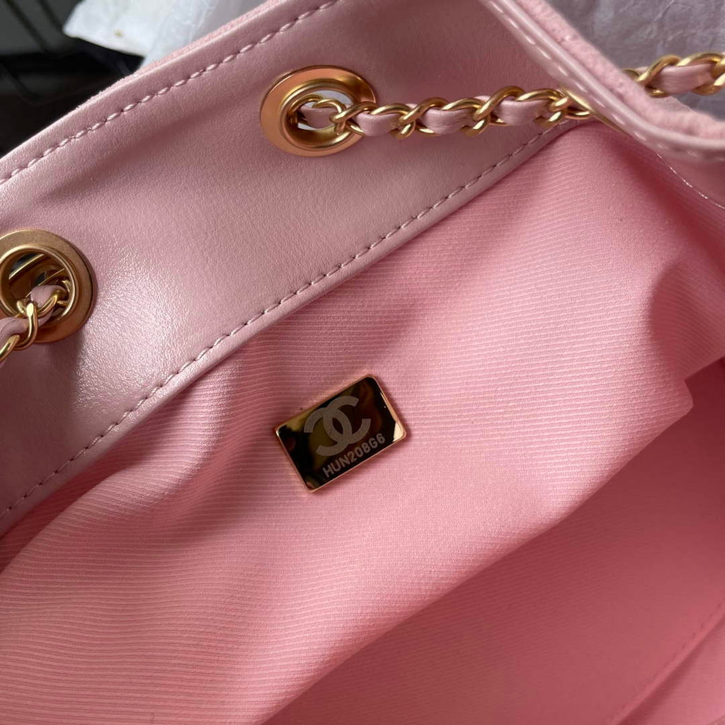 Chanel 25 Mini Handbag AS5631 - Pink Suede Calfskin