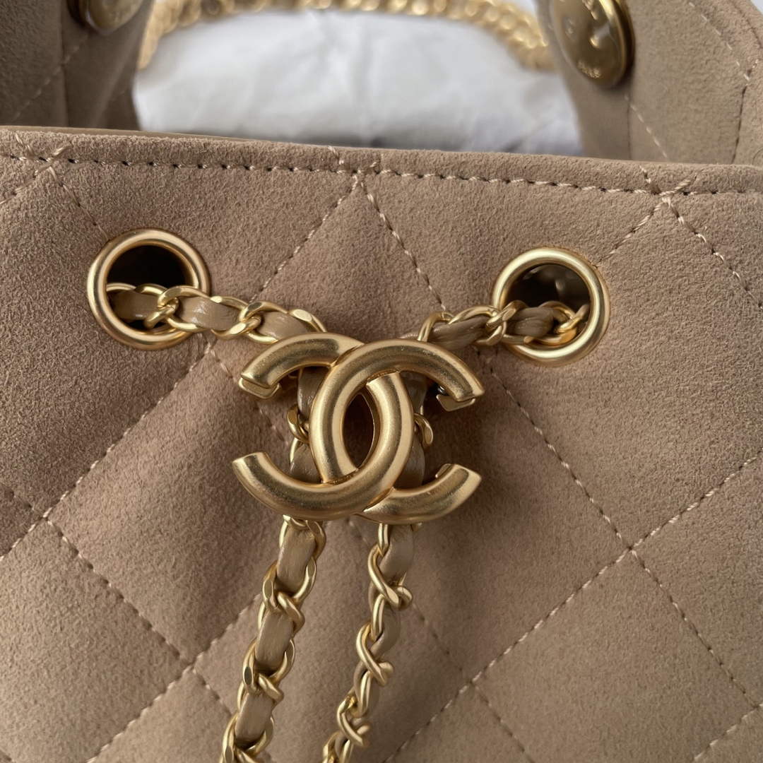 Chanel 25 Mini Handbag AS5631 - Light Pink Suede Calfskin