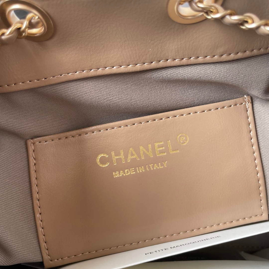 Chanel 25 Mini Handbag AS5631 - Light Pink Suede Calfskin