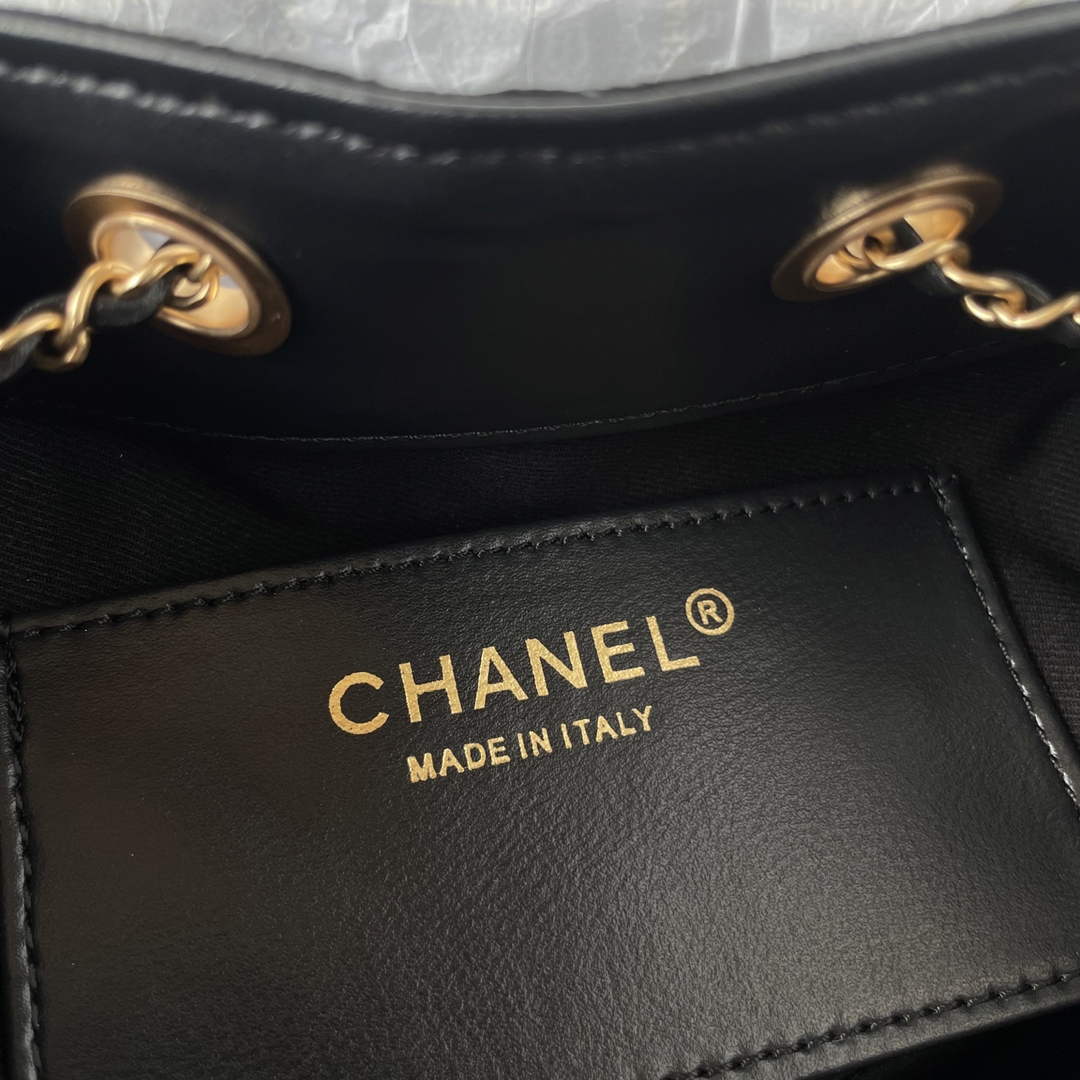 Chanel 25 Mini Handbag AS5631 - Black Suede Calfskin
