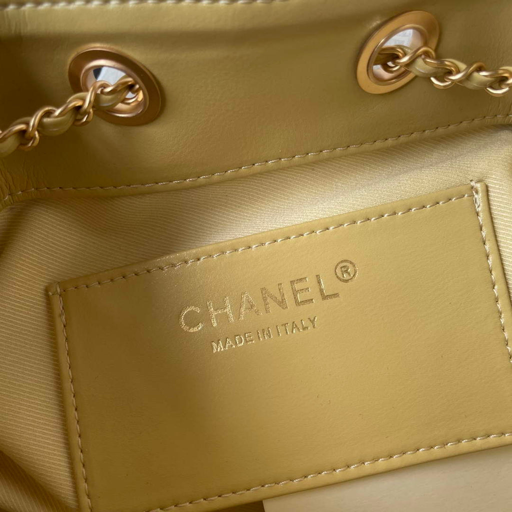 Chanel 25 Mini Handbag AS5631 - Beige Suede Calfskin