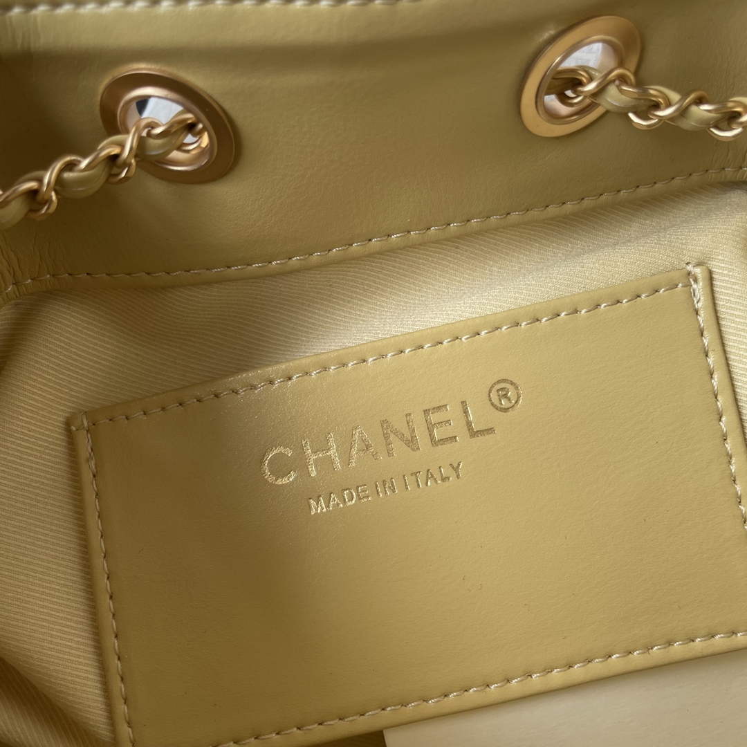 Chanel 25 Mini Handbag AS5631 - Beige Suede Calfskin