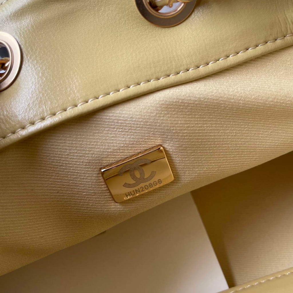 Chanel 25 Mini Handbag AS5631 - Beige Suede Calfskin