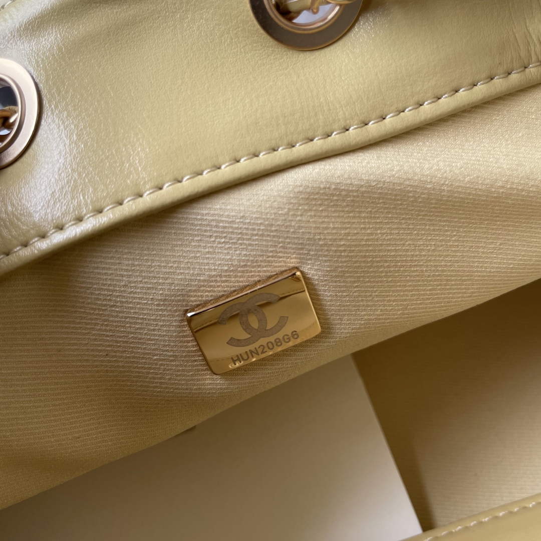 Chanel 25 Mini Handbag AS5631 - Beige Suede Calfskin