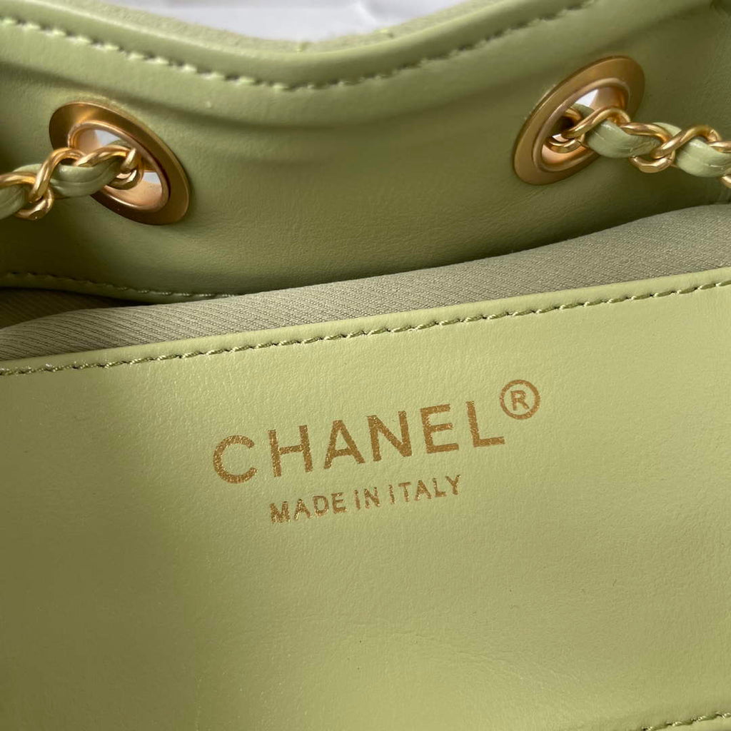 Chanel 25 Mini Handbag AS5631 - Green Suede Calfskin