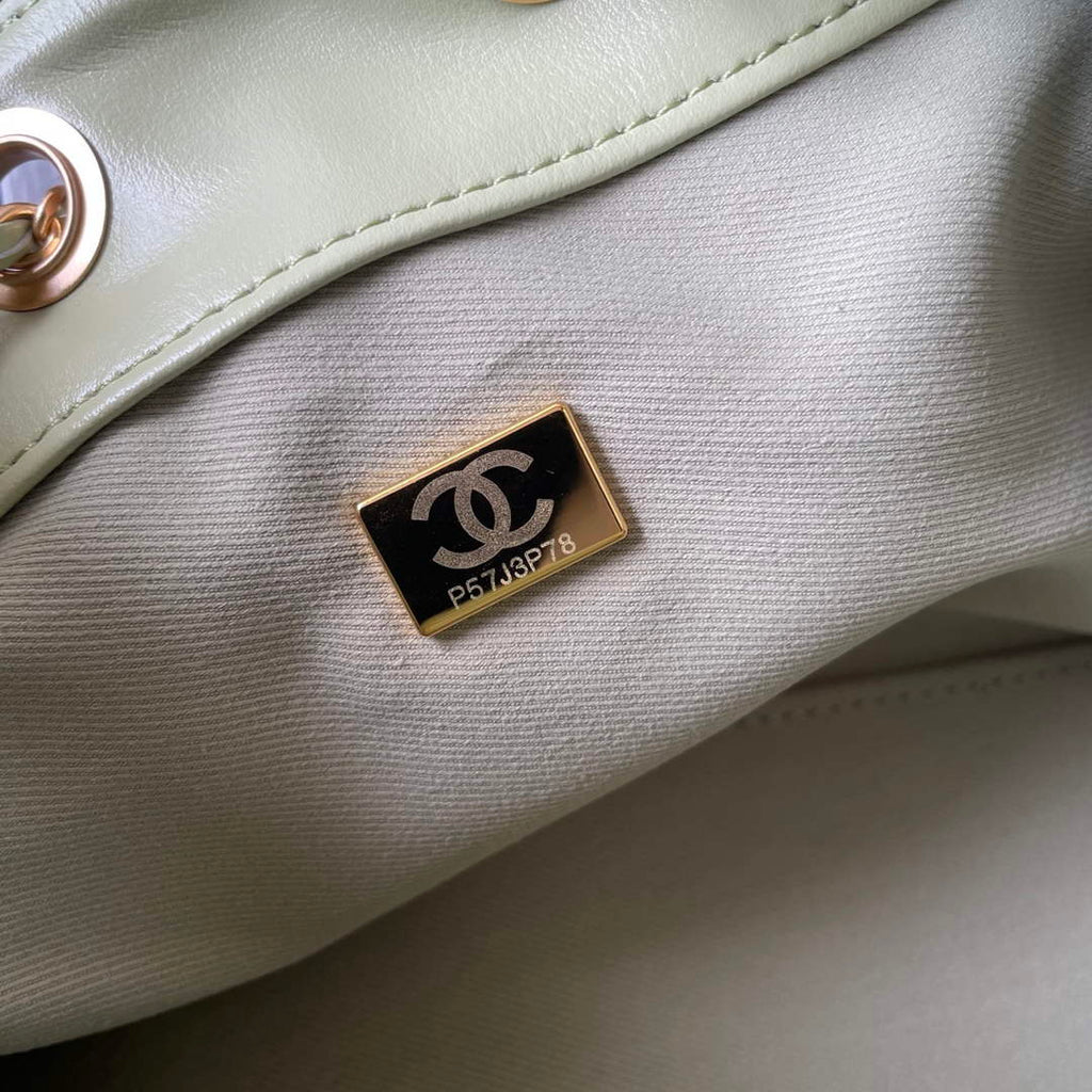 Chanel 25 Mini Handbag AS5631 - Green Suede Calfskin