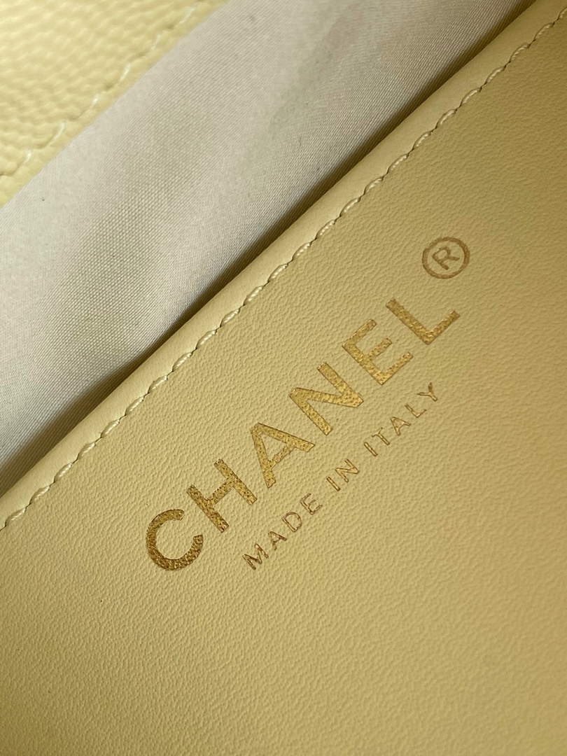 Chanel 25 Mini Handbag AS5631 - Yellow Grained Calfskin