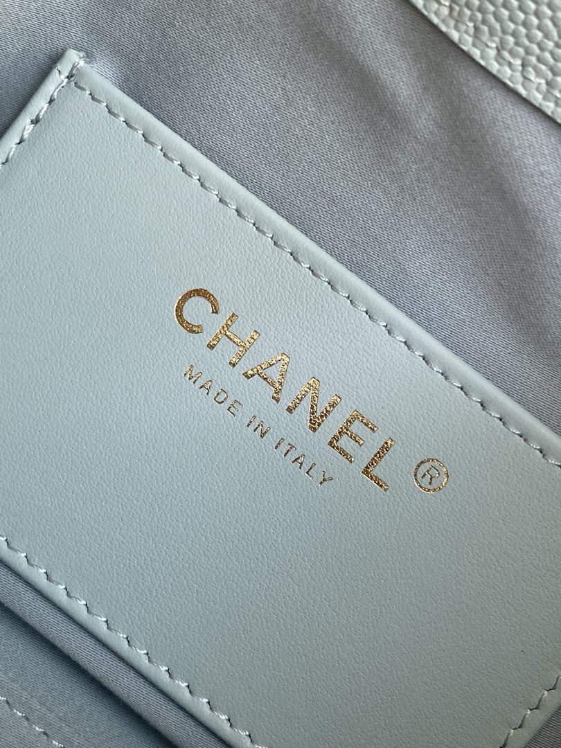 Chanel 25 Mini Handbag AS5631 - Light Blue Grained Calfskin
