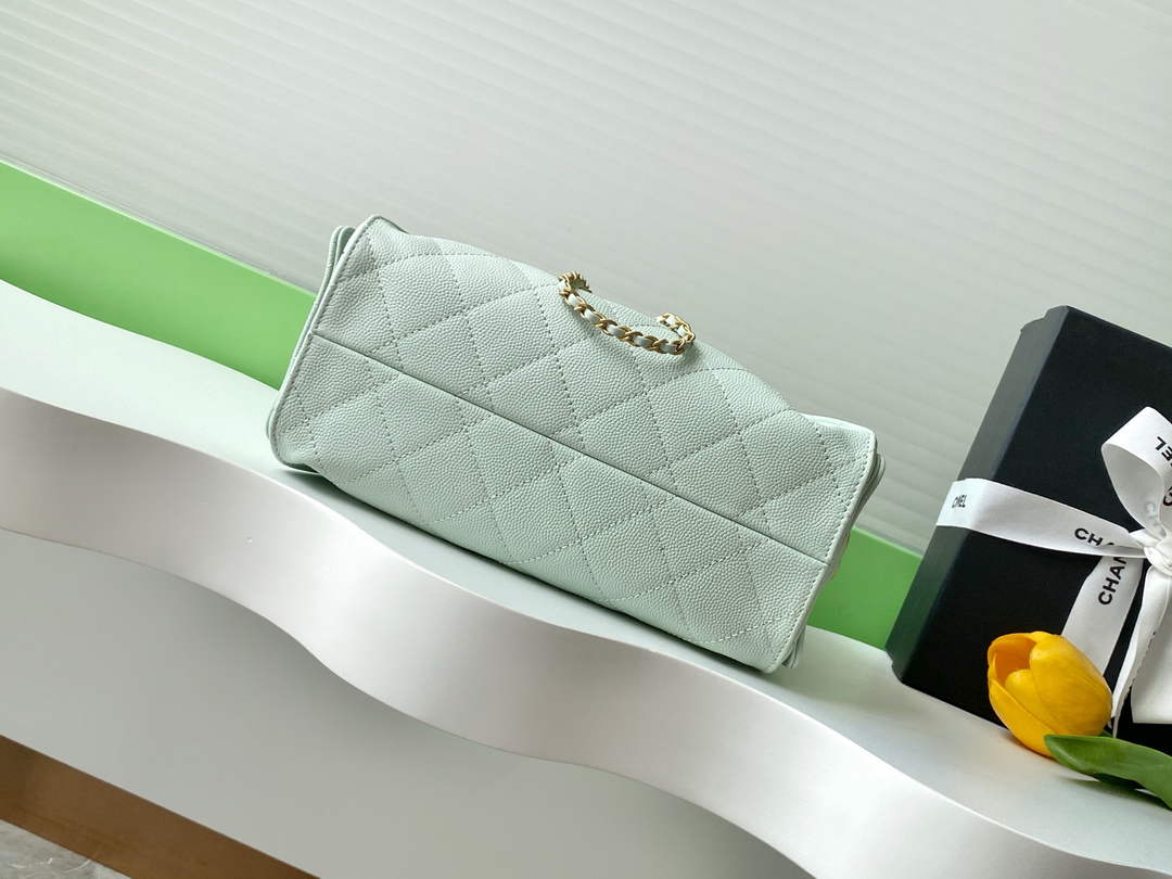 Chanel 25 Mini Handbag AS5631 - Green Grained Calfskin