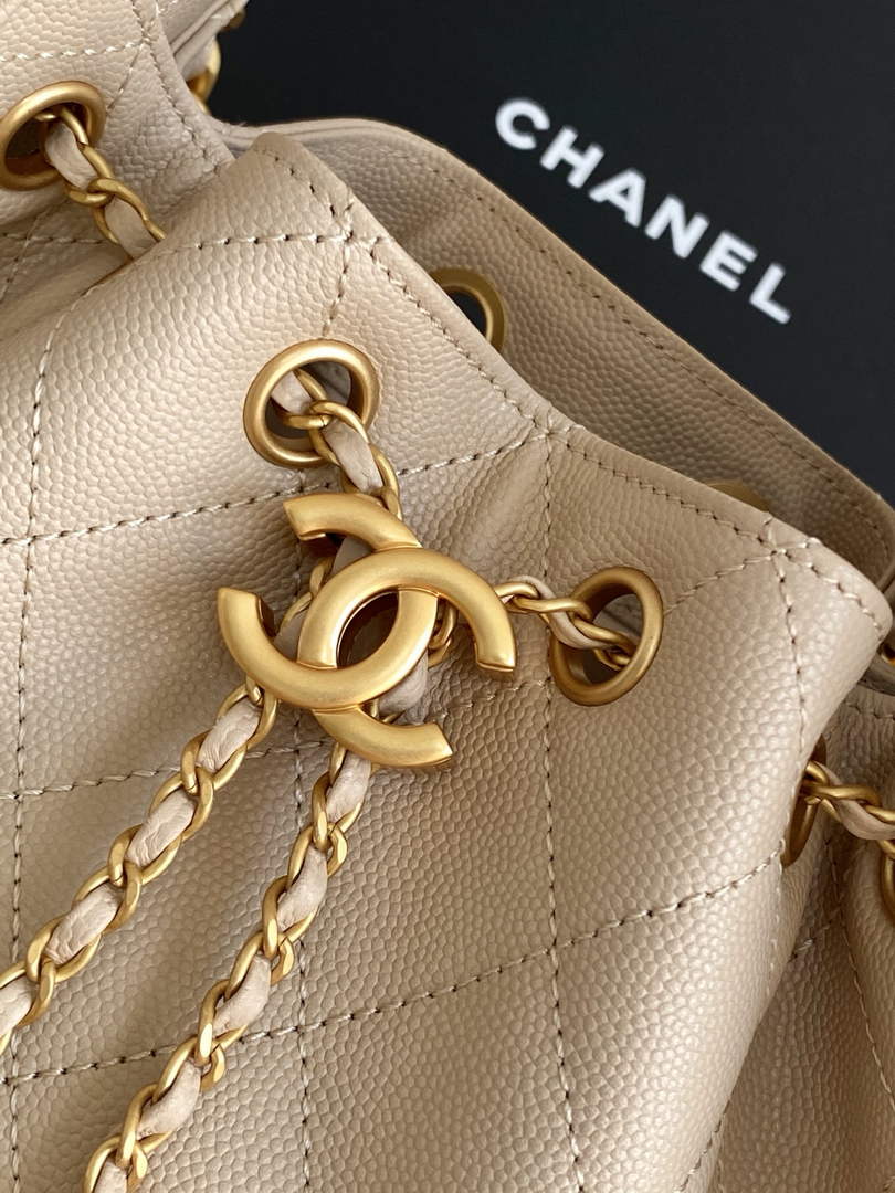 Chanel 25 Mini Handbag AS5631 - Apricot Grained Calfskin