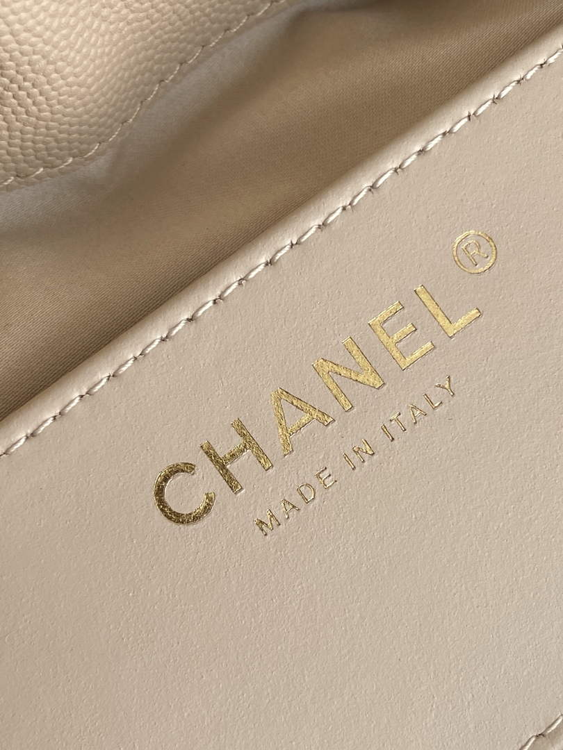 Chanel 25 Mini Handbag AS5631 - Apricot Grained Calfskin