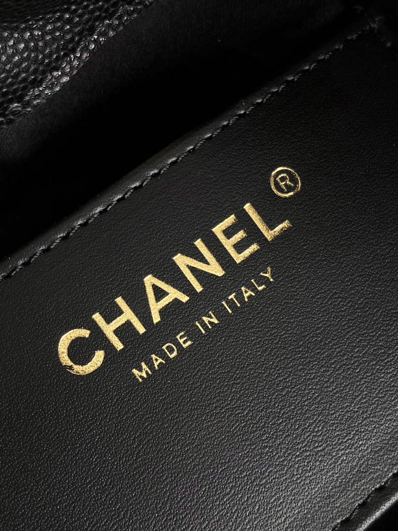Chanel 25 Mini Handbag AS5631 - Black Grained Calfskin