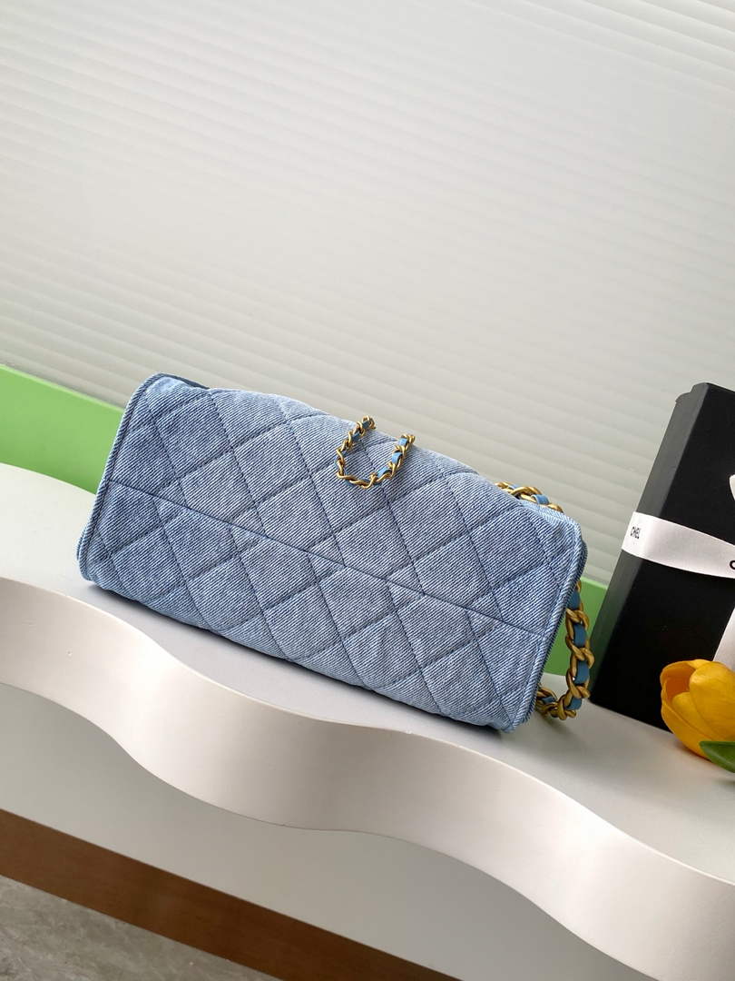 Chanel 25 Mini Handbag AS5631 - Blue Washed Denim
