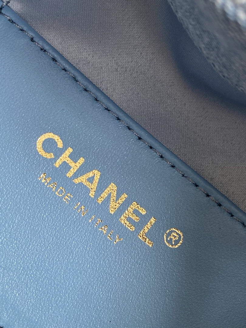 Chanel 25 Mini Handbag AS5631 - Blue Washed Denim
