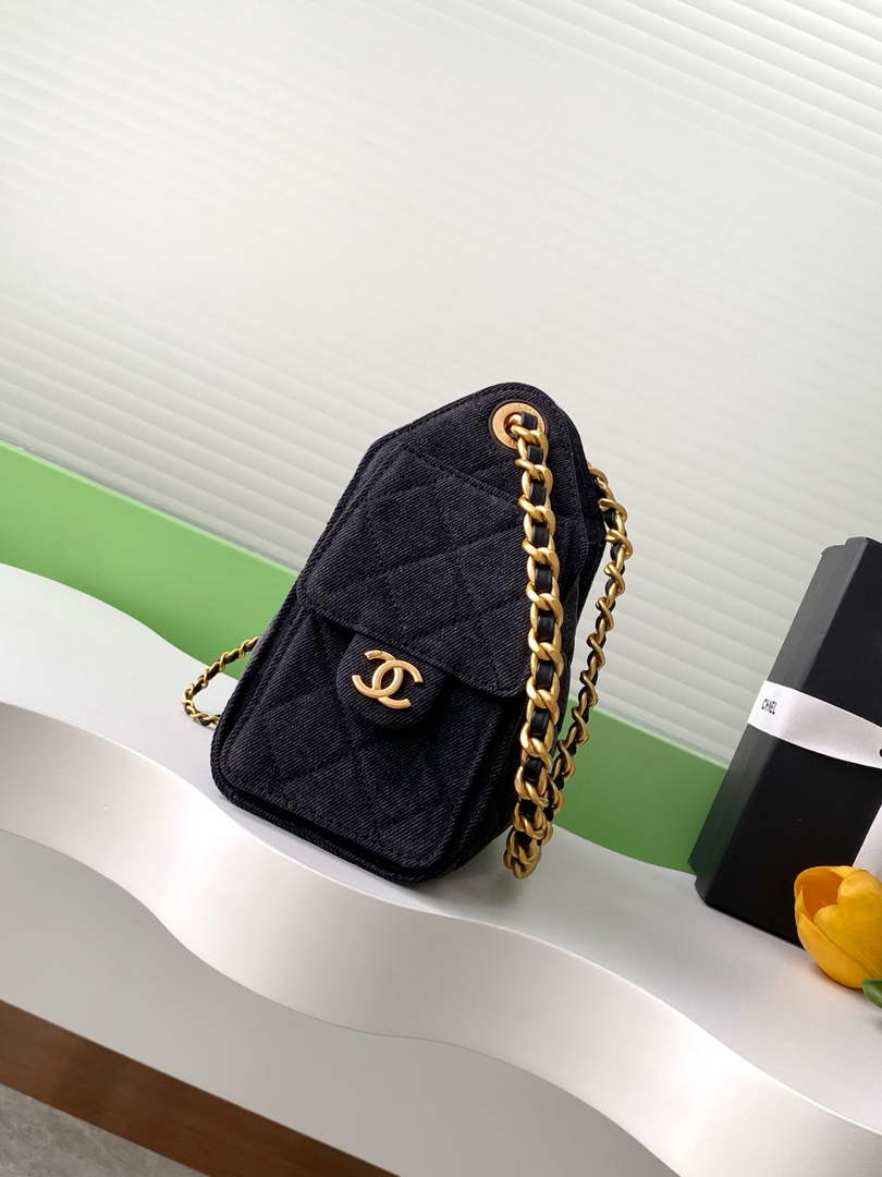 Chanel 25 Mini Handbag AS5631 - Black Washed Denim
