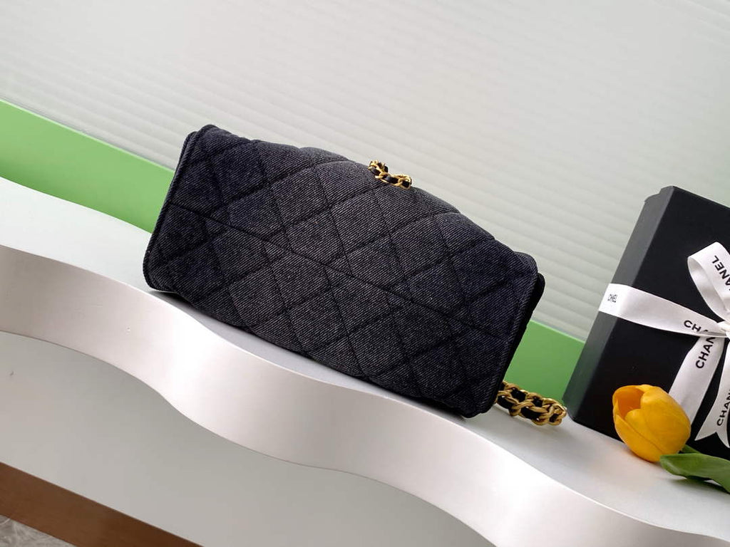 Chanel 25 Mini Handbag AS5631 - Black Washed Denim