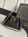 Chanel 25 Mini Hobo Bag AS5631 Braided Raffia