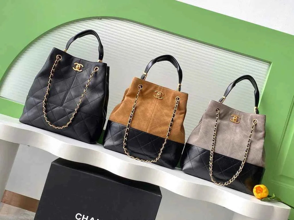 Chanel 25 Shopping Bag, AS5636 Suede Calfskin