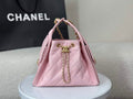 Chanel 25 small handbag, AS5293 Grained Calfskin Pink