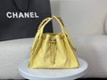 Chanel 25 small handbag, AS5293 Grained Calfskin Yellow