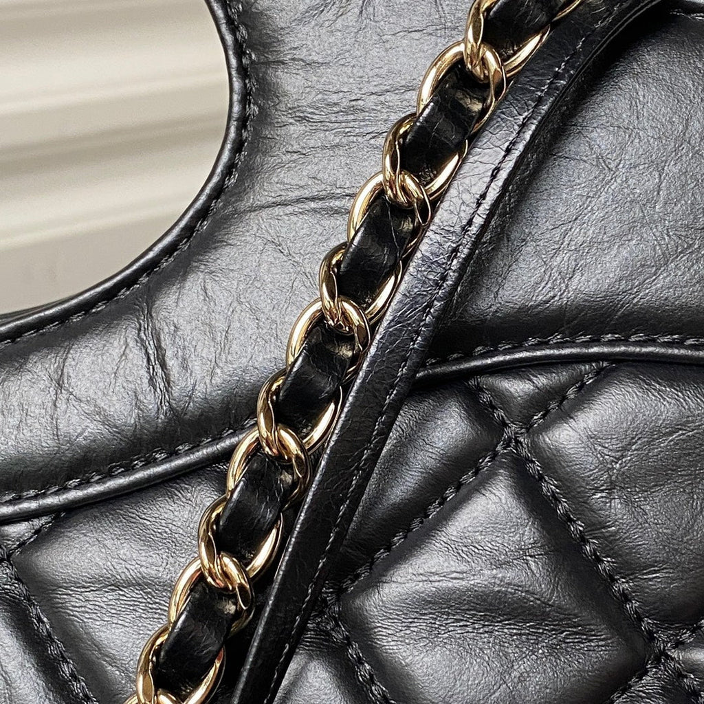 Chanel 31 Large shopping bag AS1010 Shiny Calfskin Black