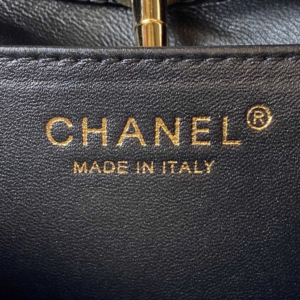 Chanel 31 mini shopping bag AS4133 Burgundy Black Patent calfskin