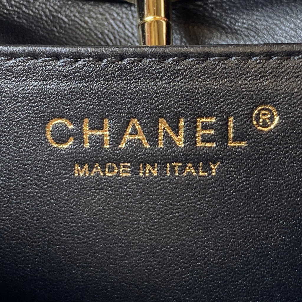 Chanel 31 mini shopping bag AS4133 Pink Black Patent calfskin