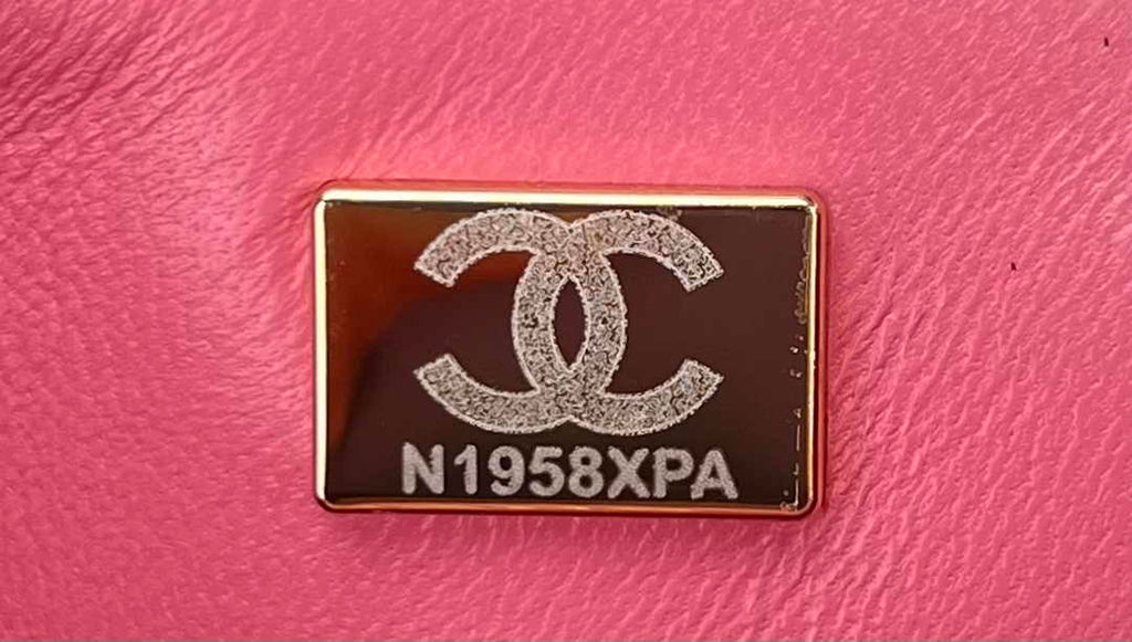 Chanel A01112 Classic Handbag Pink Velvet Enamel Gold-Tone Metal