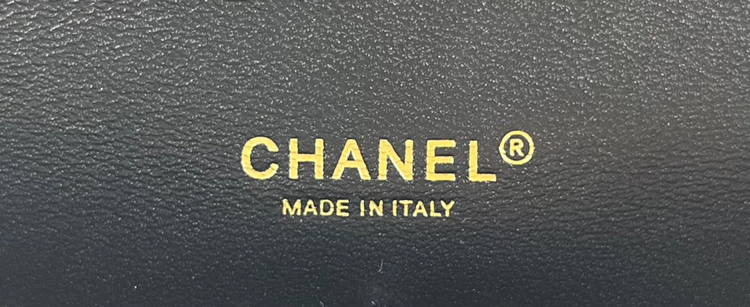 Chanel A01112 Classic Handbag Black Velvet Enamel Gold-Tone Metal