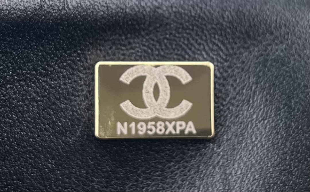 Chanel A01112 Classic Handbag Black Velvet Enamel Gold-Tone Metal