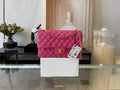 Chanel A01112 Classic Handbag Lambskin Plum Gold