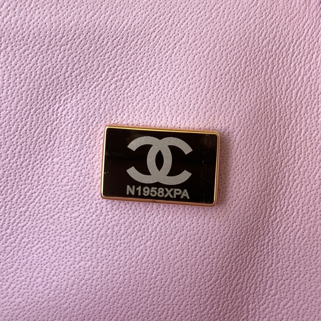 Chanel A01112 Classic Handbag Lambskin Purple Pink Gold