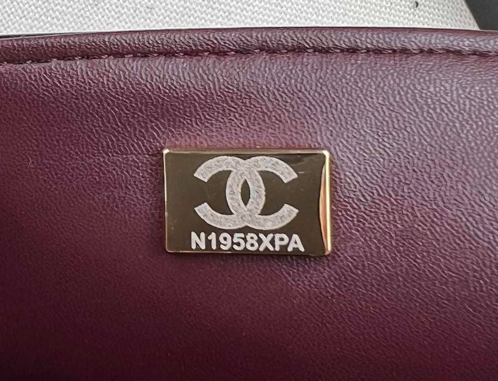 Chanel A01112 Classic Handbag Wool Tweed Gold-Tone Metal Brown Red
